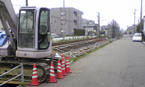 八ツ島駅工事の様子